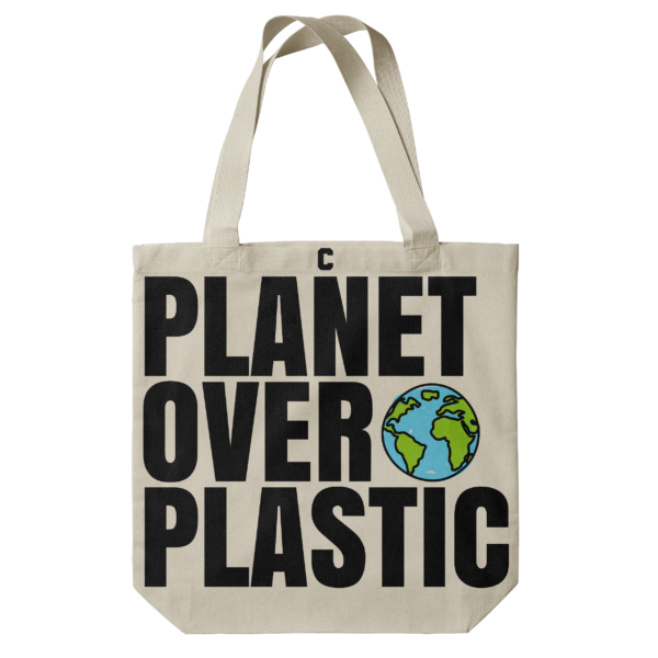 Planet Over Plastic Tote Bag